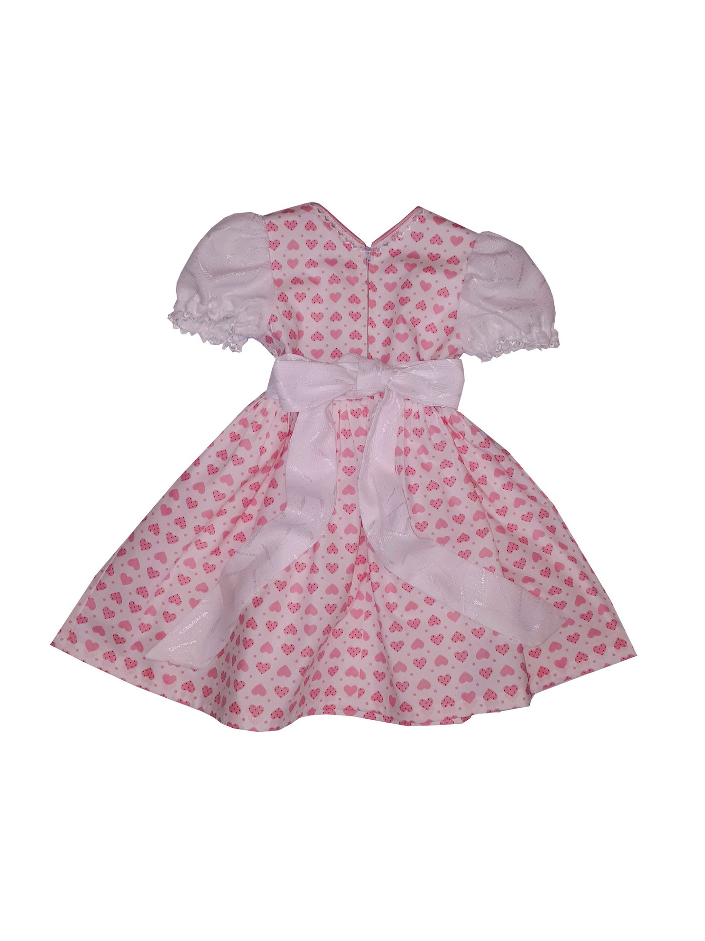"Manja" Babydirndl rosa-weiß Herzchen 80/86 - Sofortkauf!