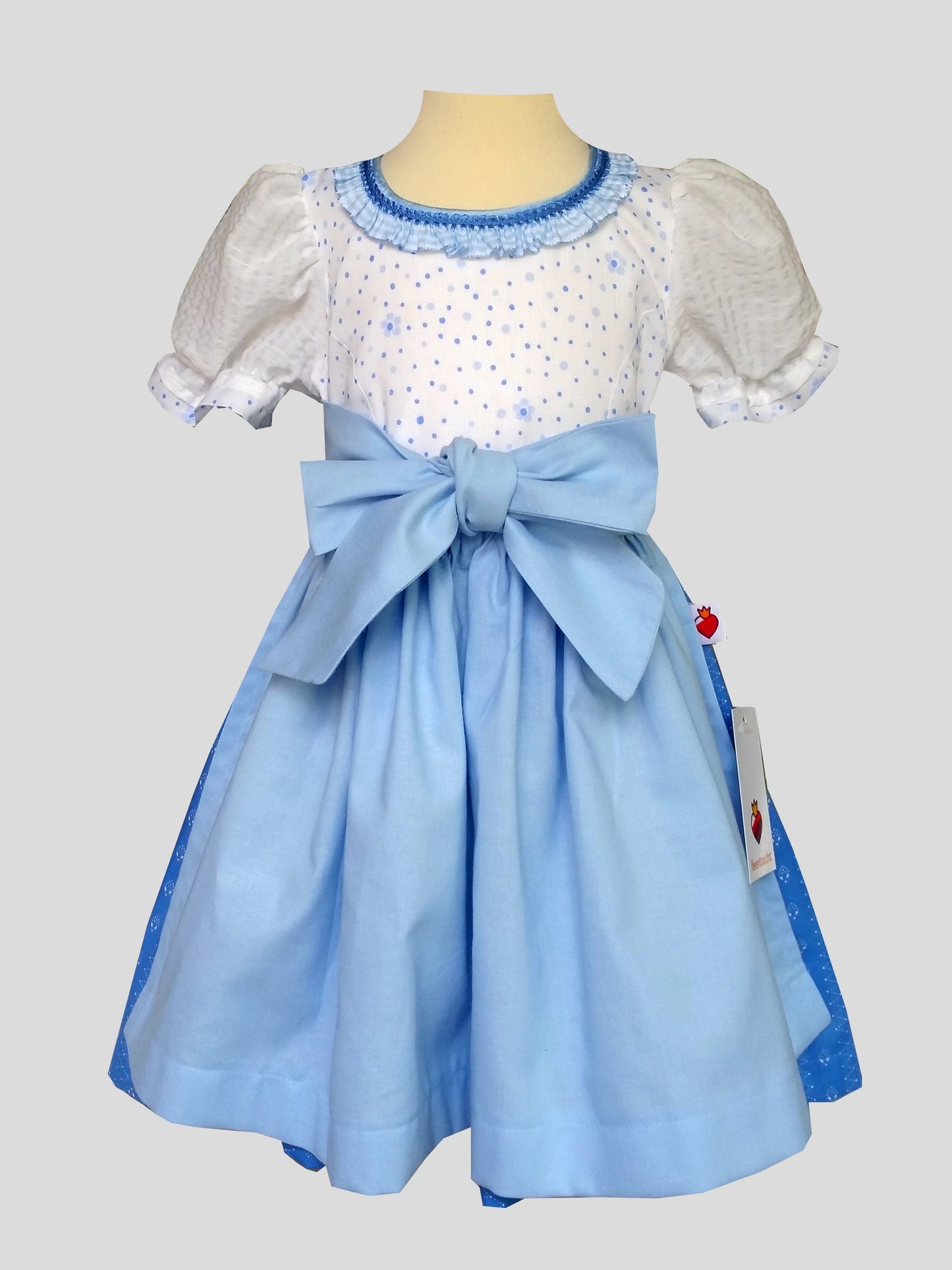 "Alexis" Babydirndl weiß blau 74/80 -  Sofortkauf!