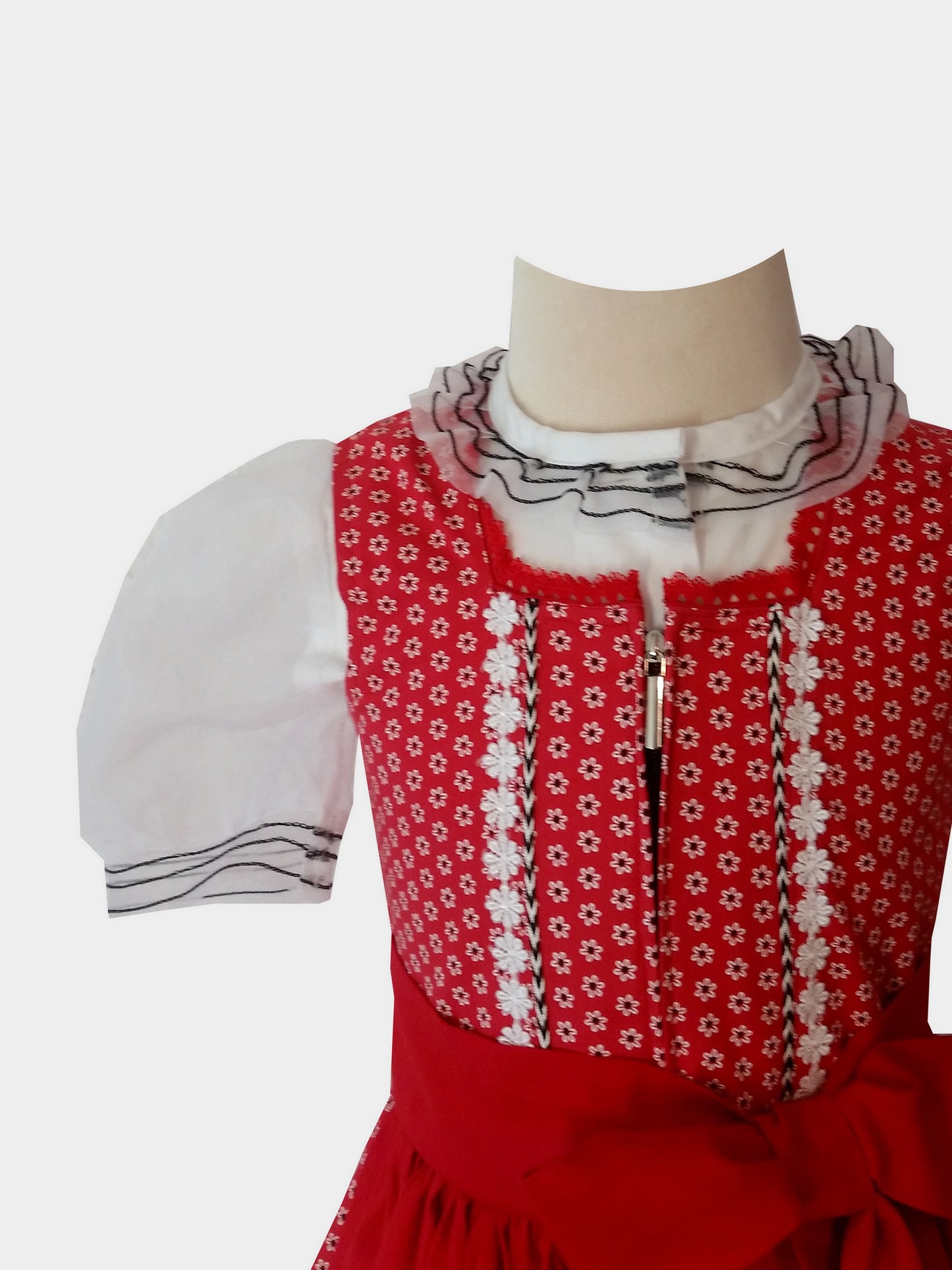 "KIM" Kinderdirndl Mädchendirndl rot 110 /116