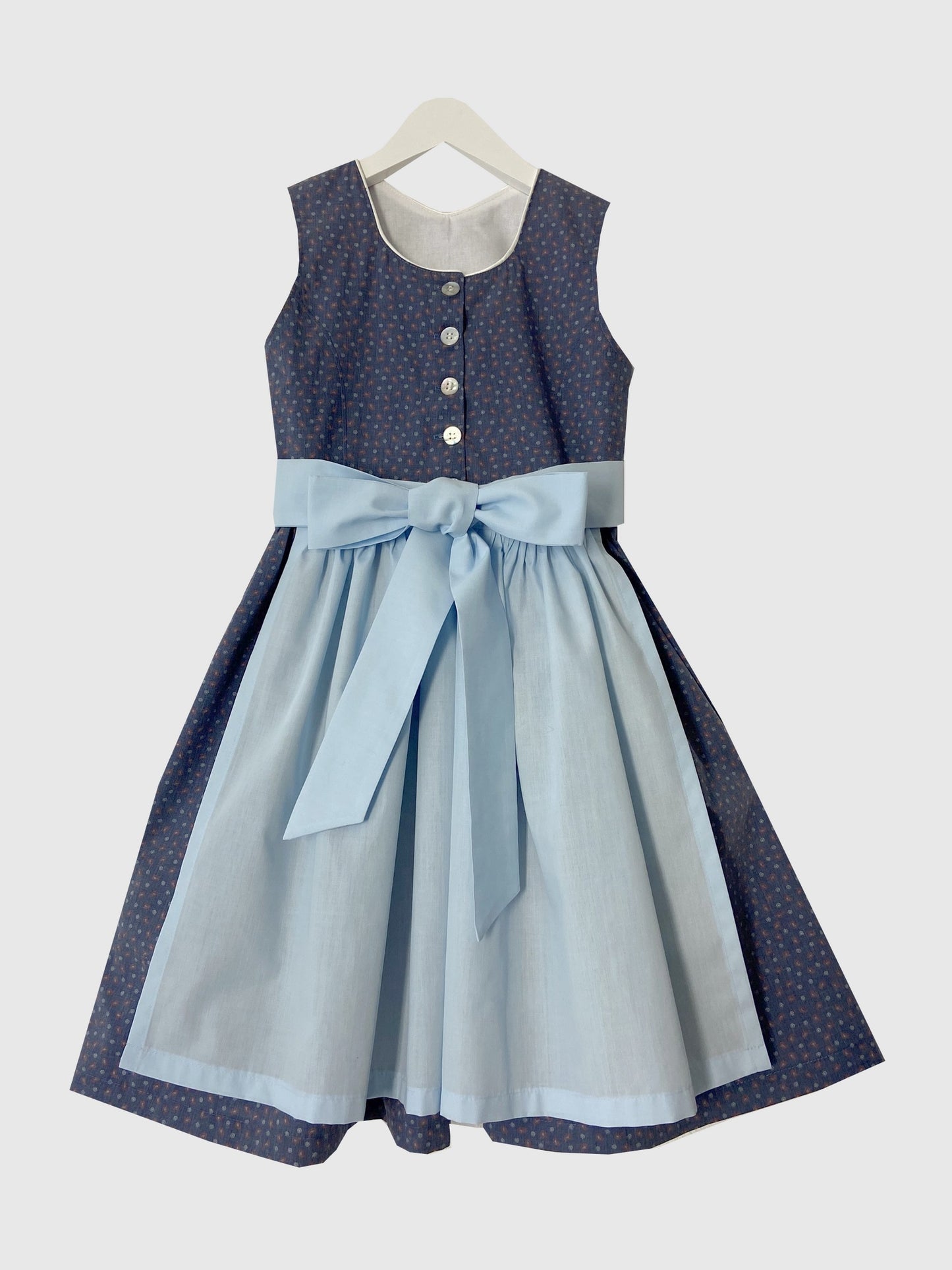 "Jeannie" Kinderdirndl Mädchen Dirndl jeansblau