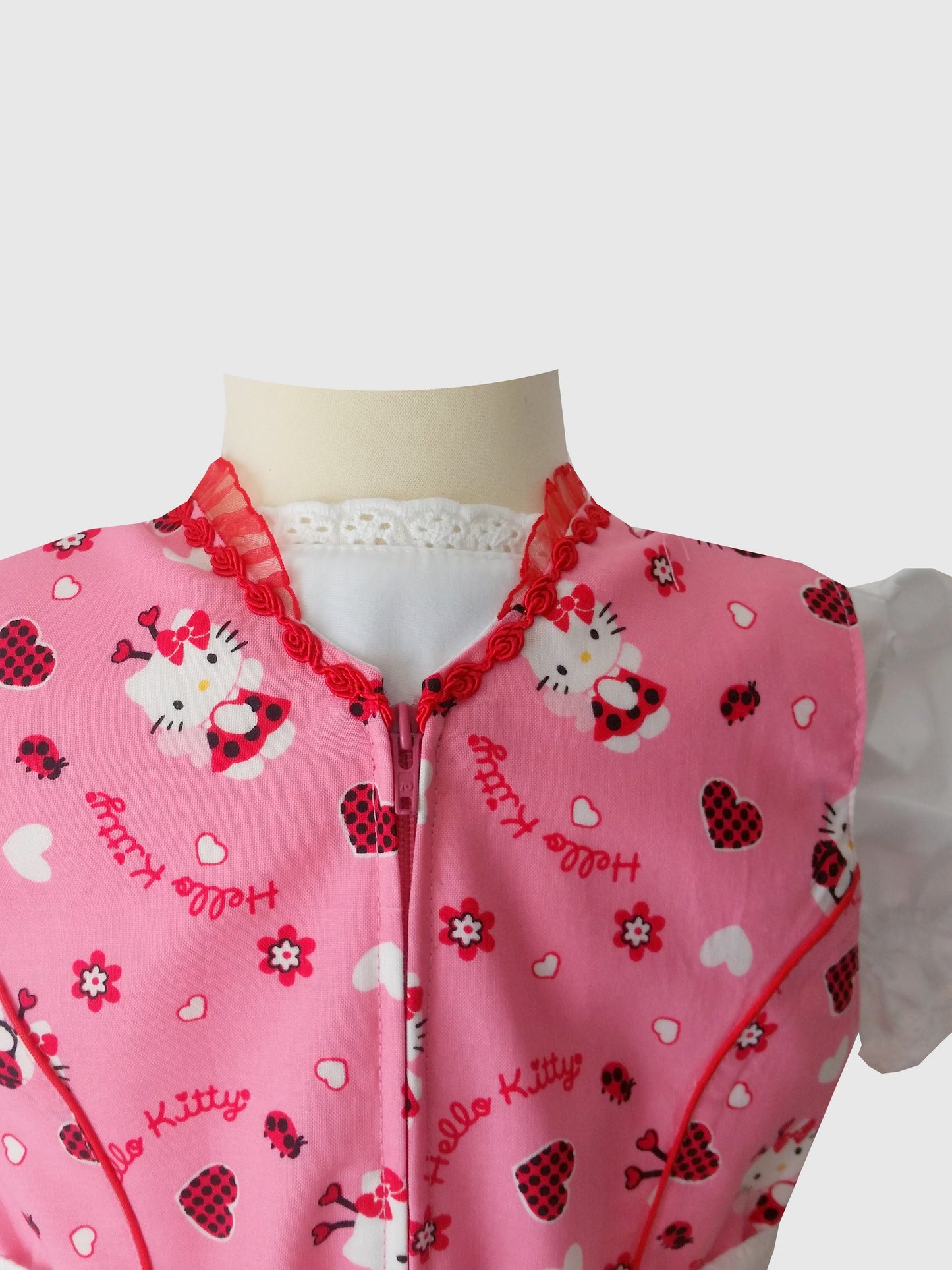 "Kitty" Kinderdirndl Mädchen Dirndl rosa rot 86/92 - Sofortkauf!