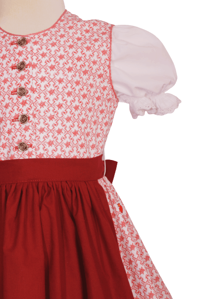 "LAILA" Mädchen Dirndl mit Edelweiß mit Schürze - Feentracht