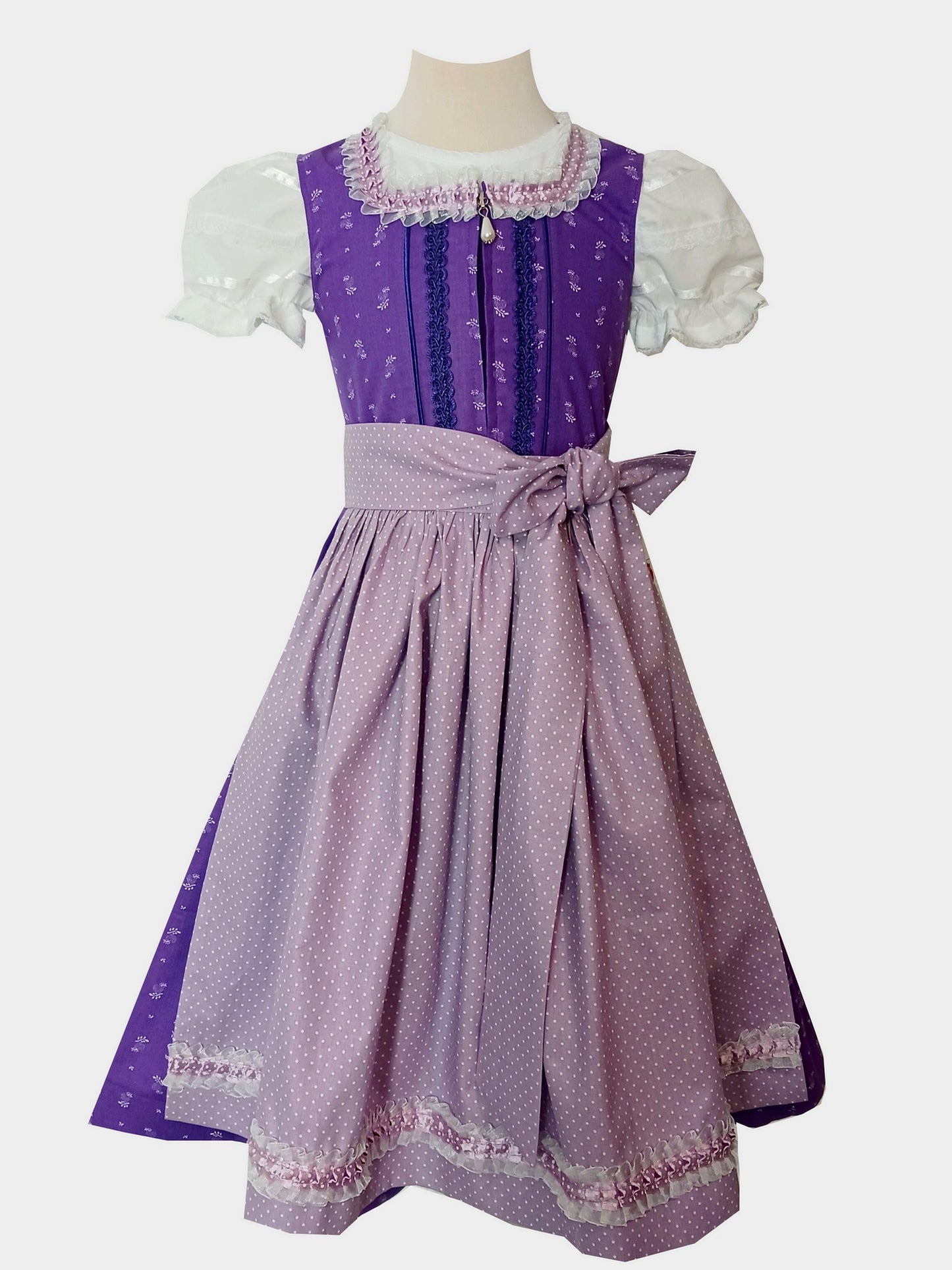 "Lilette" Kinderdirndl Mädchen Dirndl lila