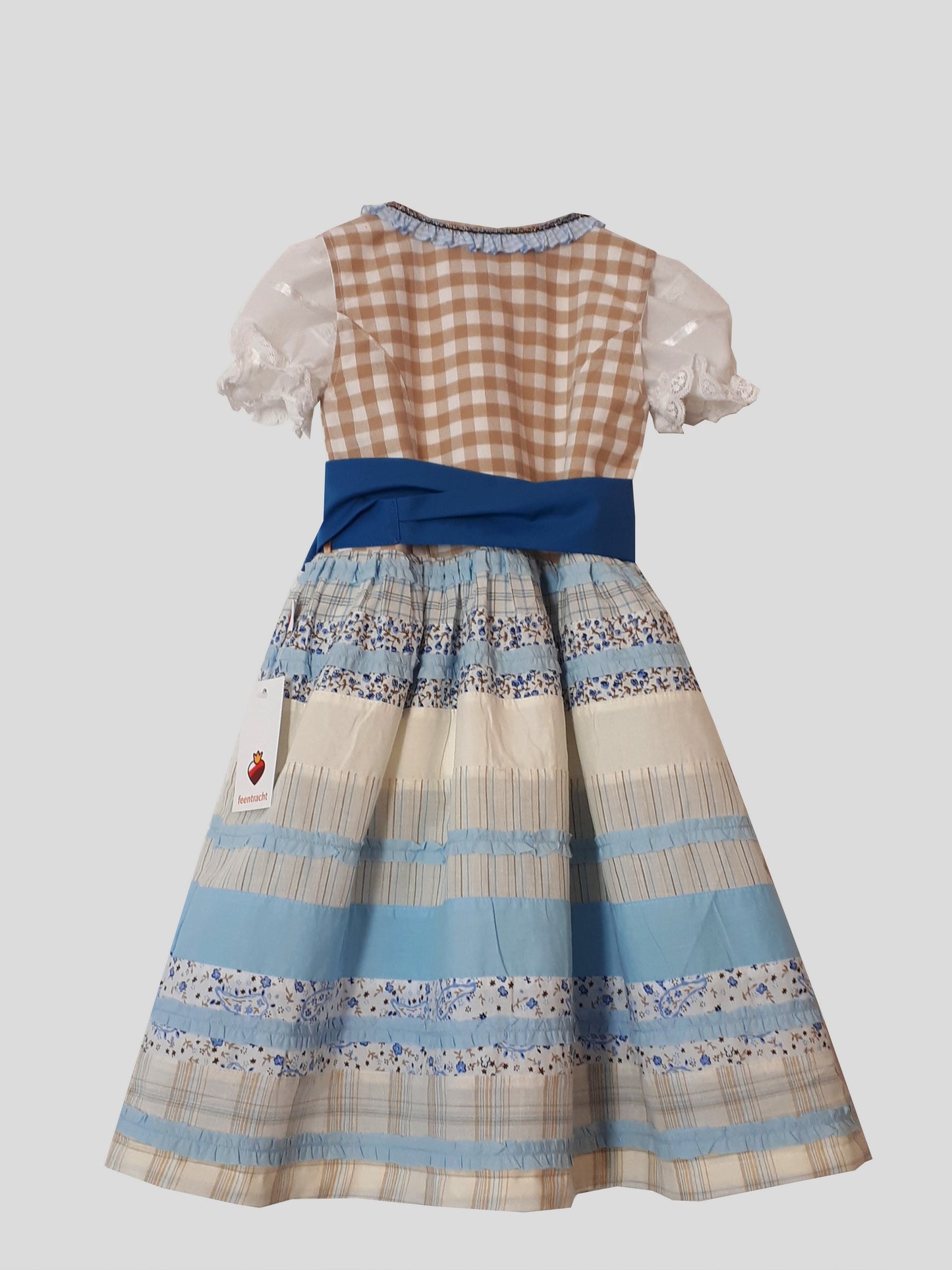 "Patty" Kinderdirndl Mädchen Dirndl 98/104 beige blau petrol