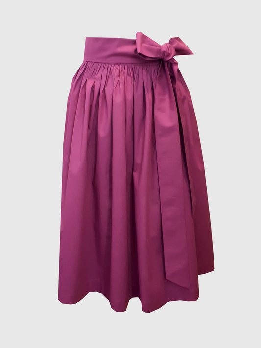 Damen Dirndlschürze Baumwolle violett