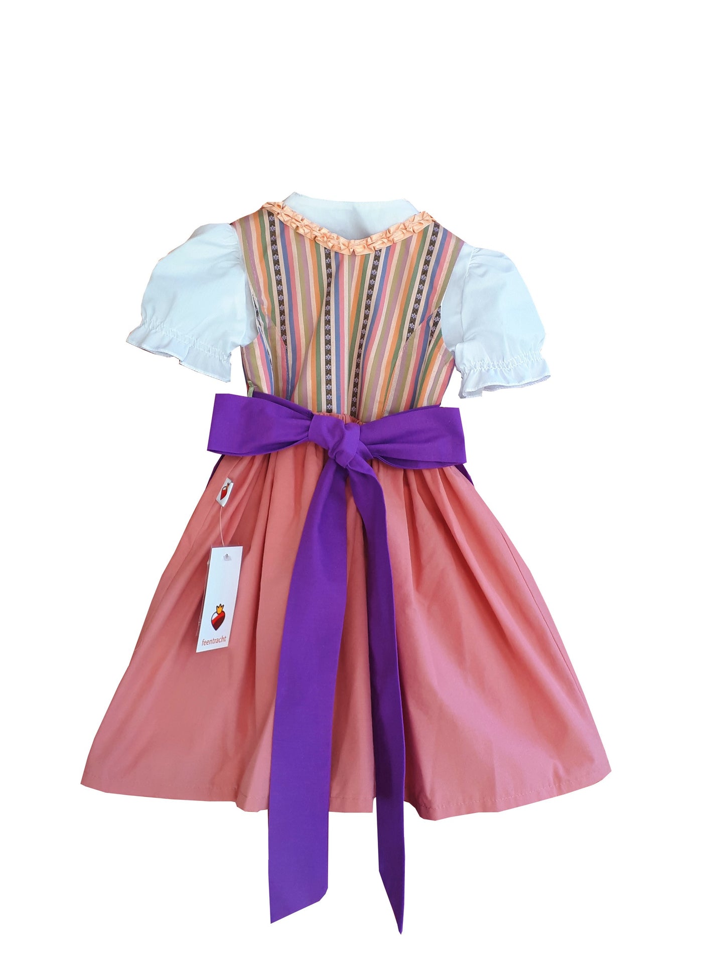 "Sinja" Babydirndl pastell lachs-lila Gr. 74/80