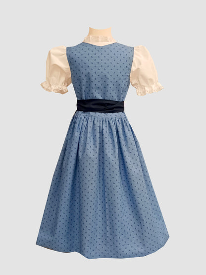 "Lisa" Kinderdirndl Mädchen Dirndl blau 122/128 - Sofortkauf!