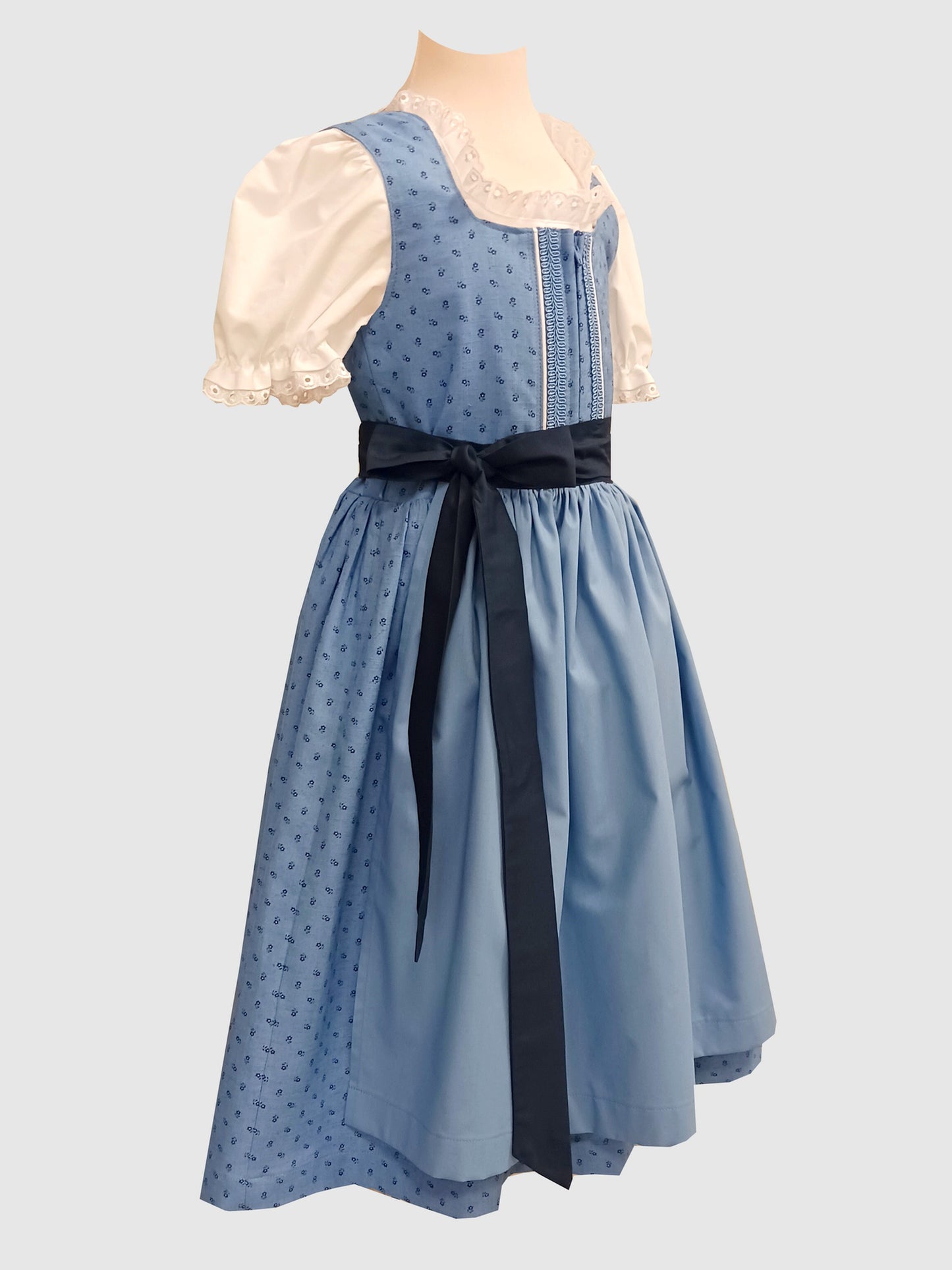 "Lisa" Kinderdirndl Mädchen Dirndl blau 122/128 - Sofortkauf!