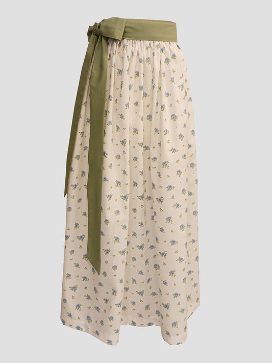 Damen Dirndlschürze Baumwolle Provence salbei