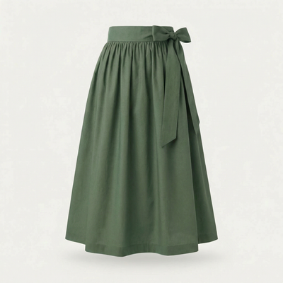 Dirndlschürze Staubgrün – Viskose-Leinen