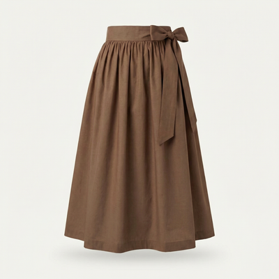 Dirndlschürze Beige – Baumwolle-Leinen