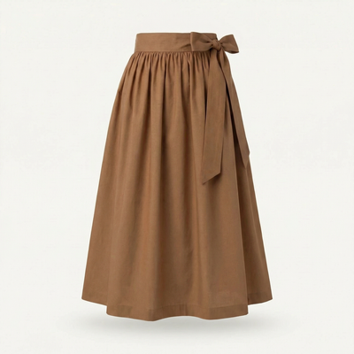 Dirndlschürze Camel – Viskose-Leinen