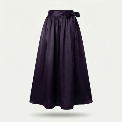 Dirndlschürze Dark Aubergine – Royal Micro Satin