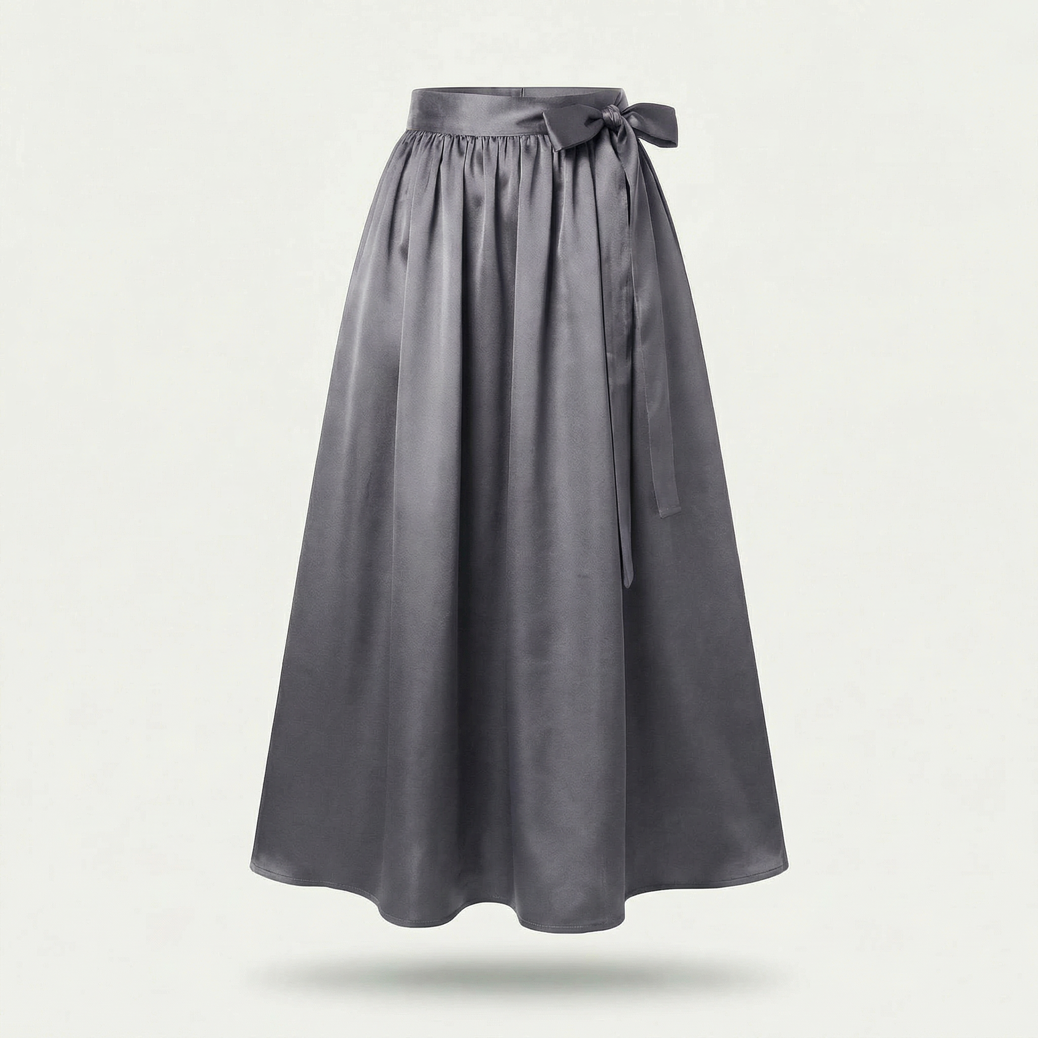 Dirndlschürze Grau – Royal Micro Satin