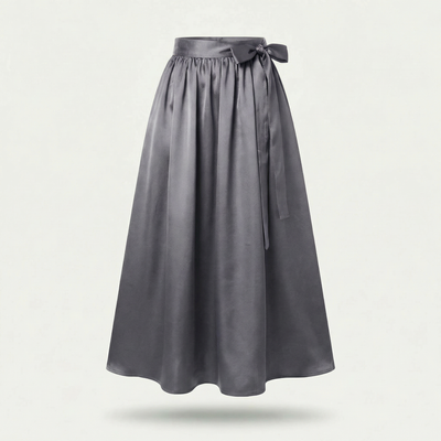 Dirndlschürze Grau – Royal Micro Satin
