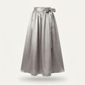 Dirndlschürze Hellgrau – Royal Micro Satin