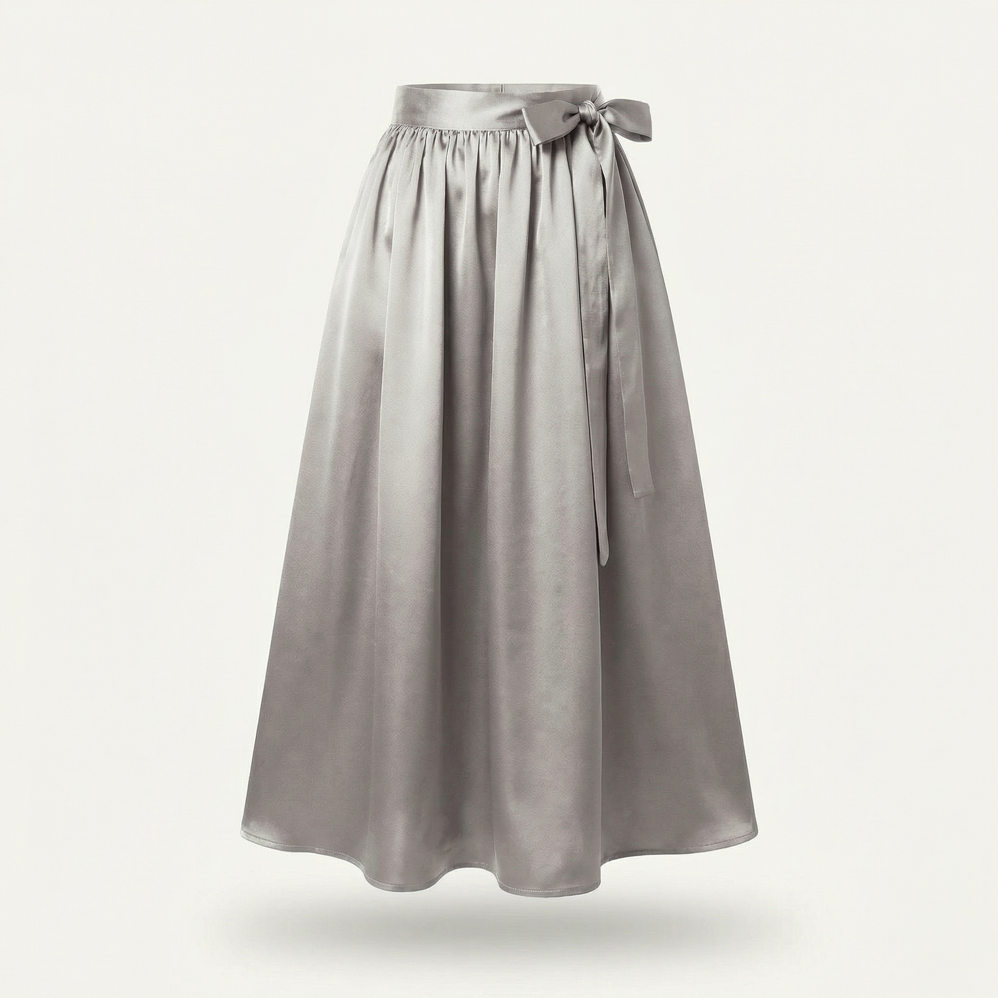 Dirndlschürze Hellgrau – Royal Micro Satin