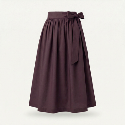 Dirndlschürze Pflaume – Baumwolle