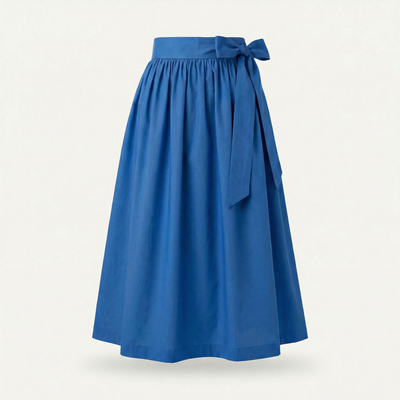 Dirndlschürze Aquablau – Baumwollsatin