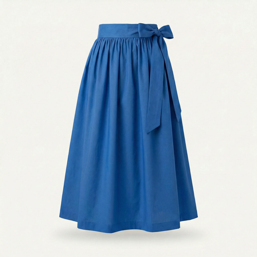 Dirndlschürze Aquablau – Baumwollsatin