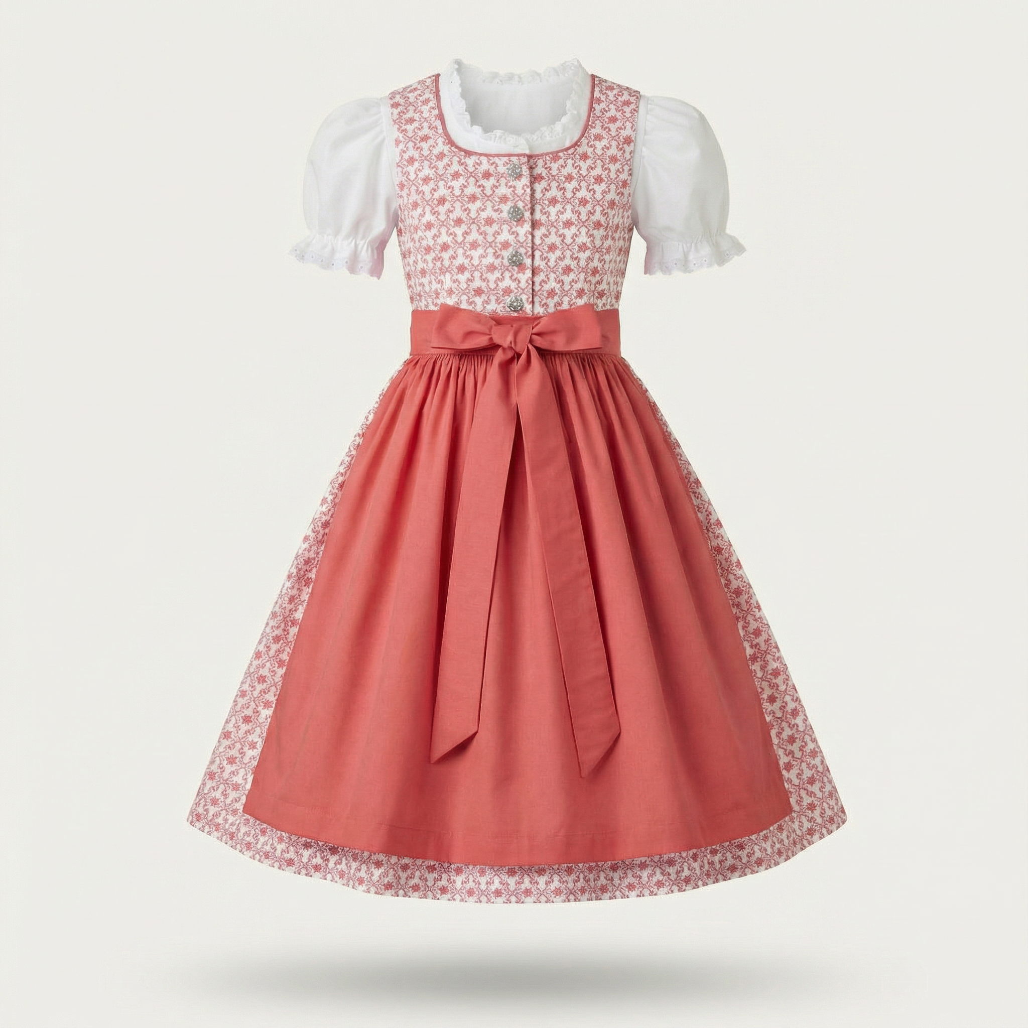 Kinderdirndl "Laila" – Baumwolle mit Edelweißmotiv