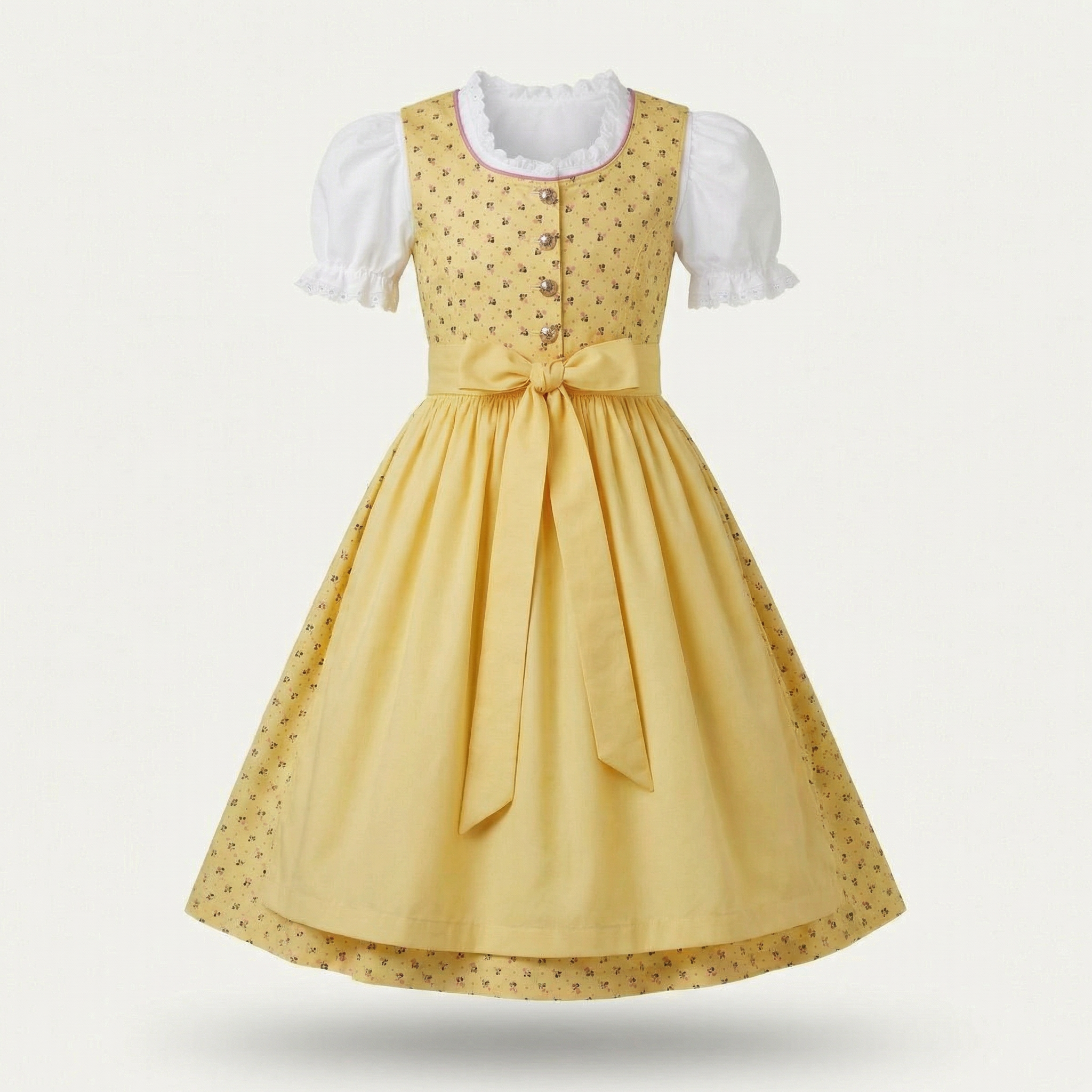 Kinderdirndl "Suri" – Baumwolle mit Blütenmuster