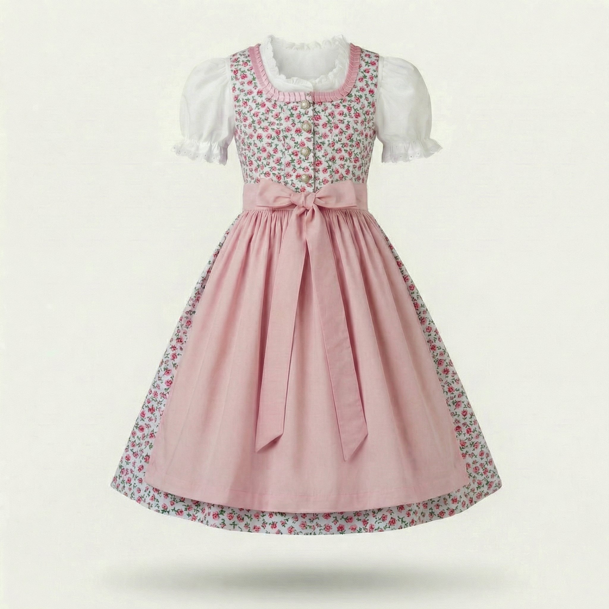 Kinderdirndl "Tina" - Baumwolle mit floralem Design