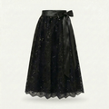 Dirndlschürze Schwarz – Spitze mit Pailletten