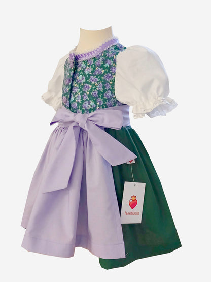 "MAYRA" Babydirndl Kinderdirndl grün lila 62/68 -  Sofortkauf!