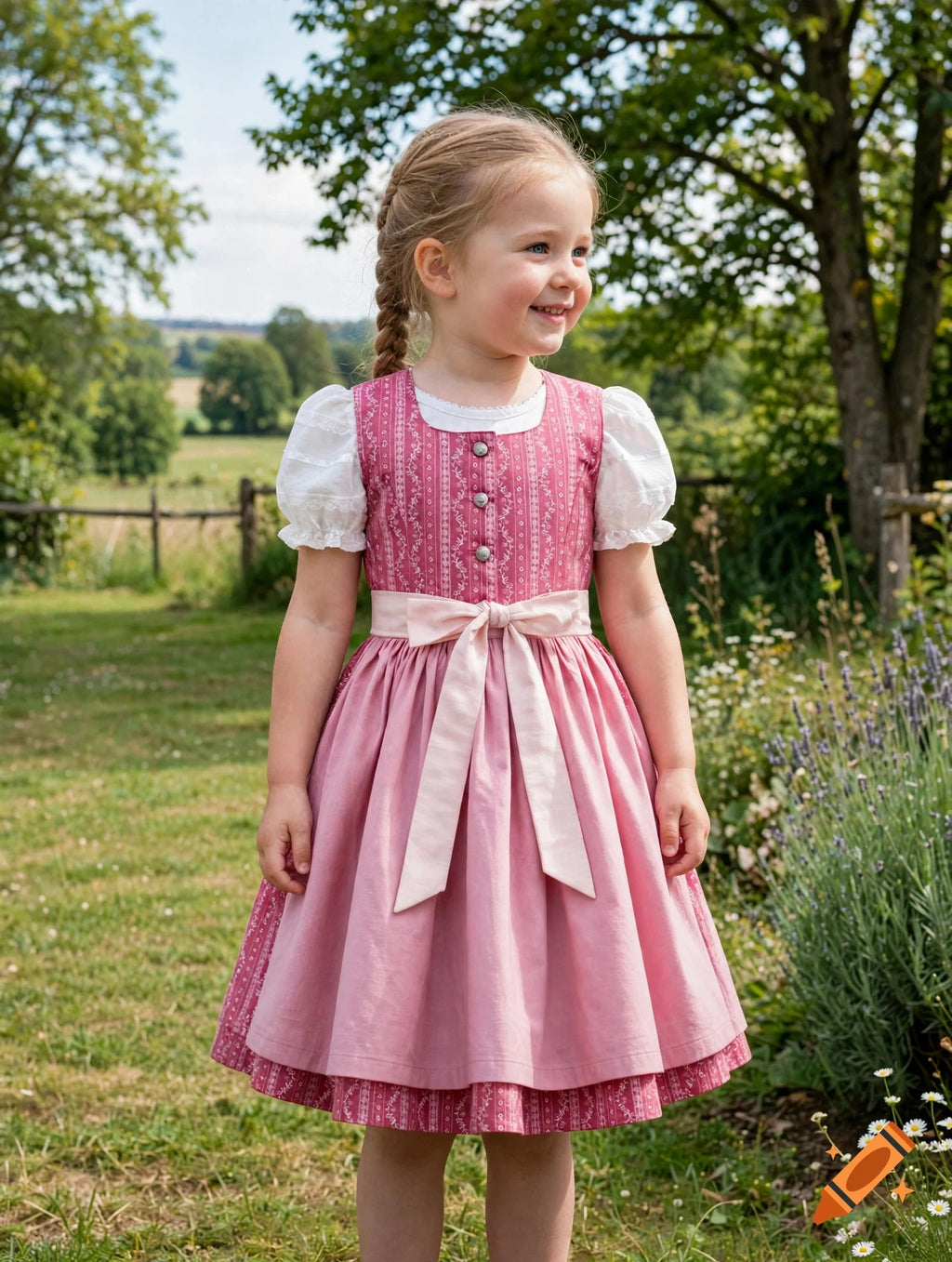 Kinderdirndl „Alma“ – Baumwolle