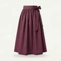 Ladies dirndl apron cotton aubergine