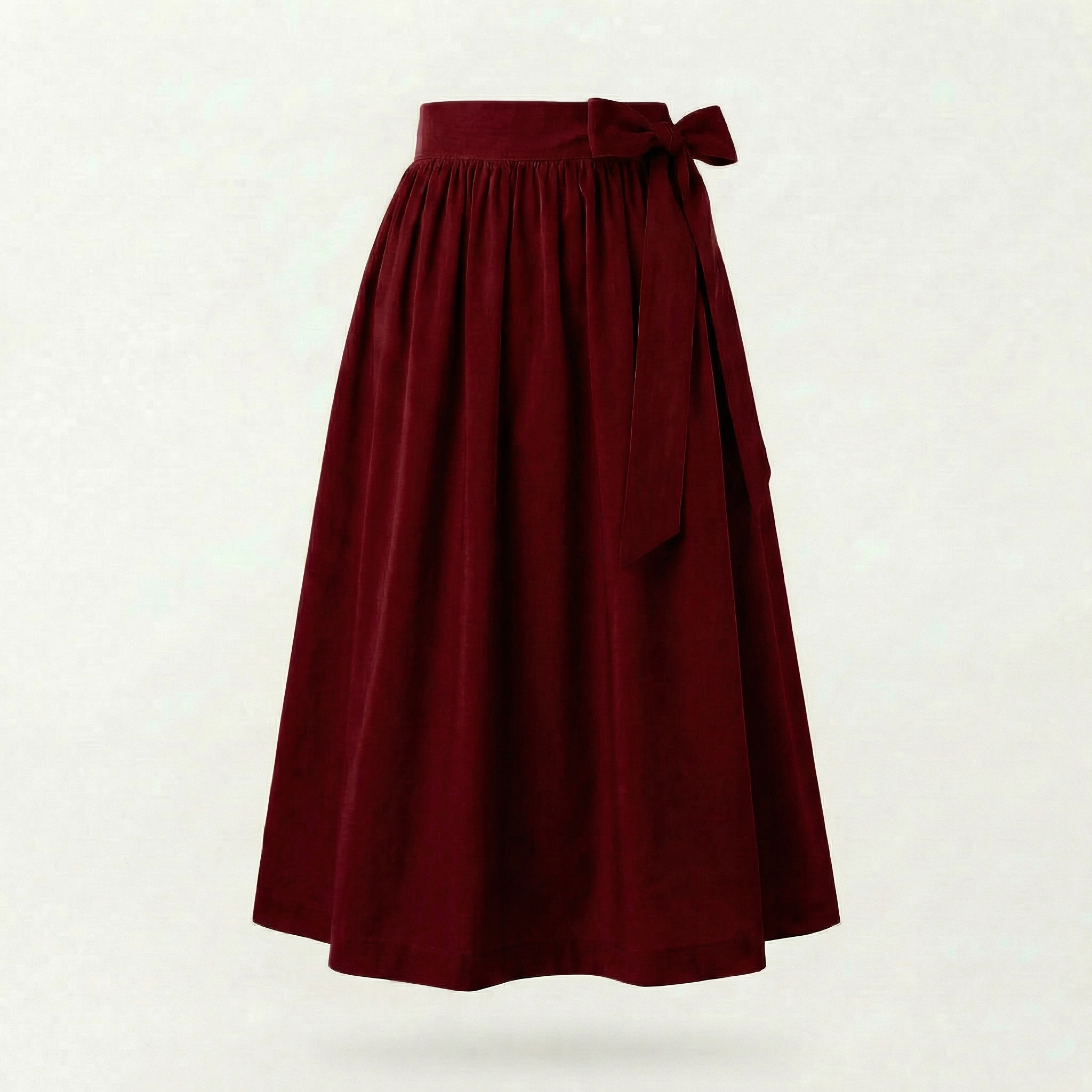 Dirndlschürze Bordeauxrot – Baumwolle