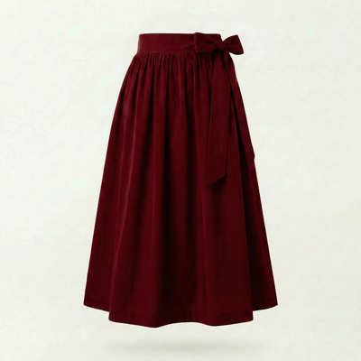 Dirndlschürze Bordeauxrot – Baumwolle