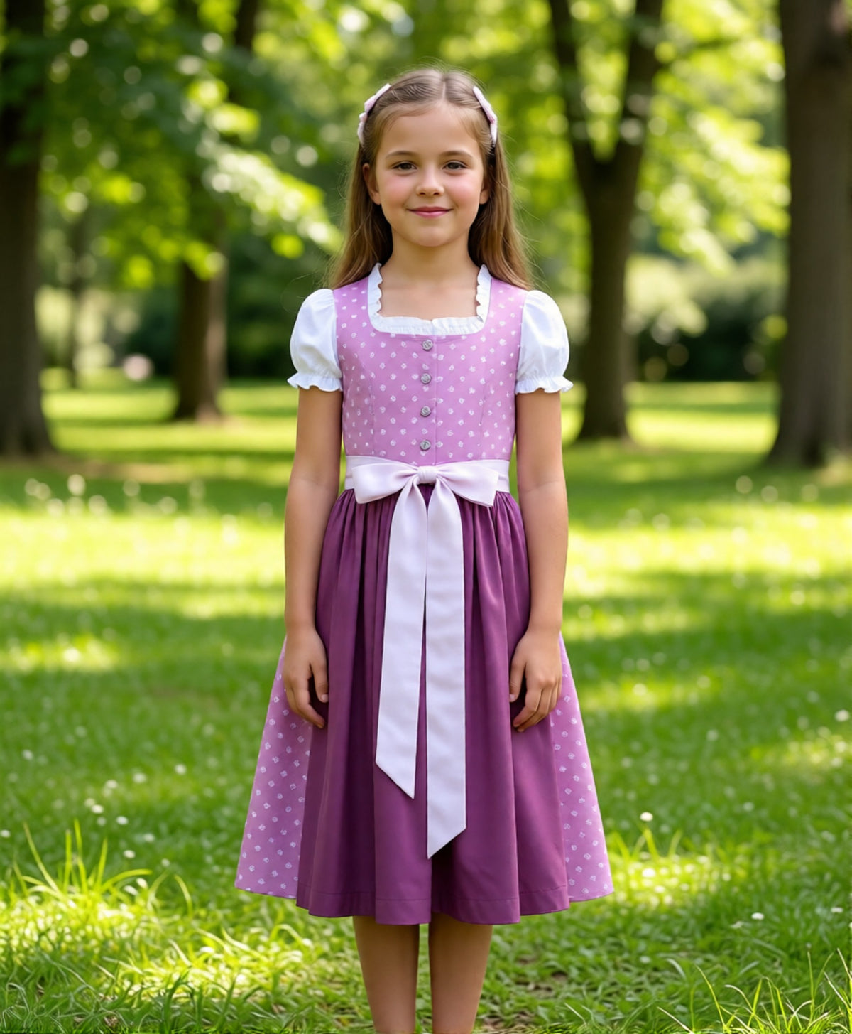 Kinderdirndl „Scarlet“ – Baumwolle