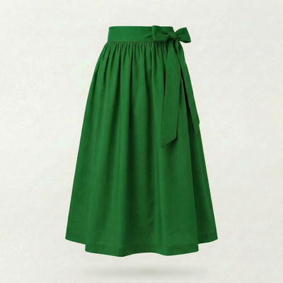 Dirndlschürze Waldgrün – Baumwollsatin