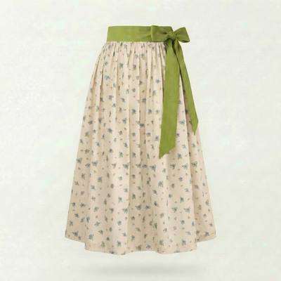 Dirndlschürze Weiß Salbei – Baumwolle