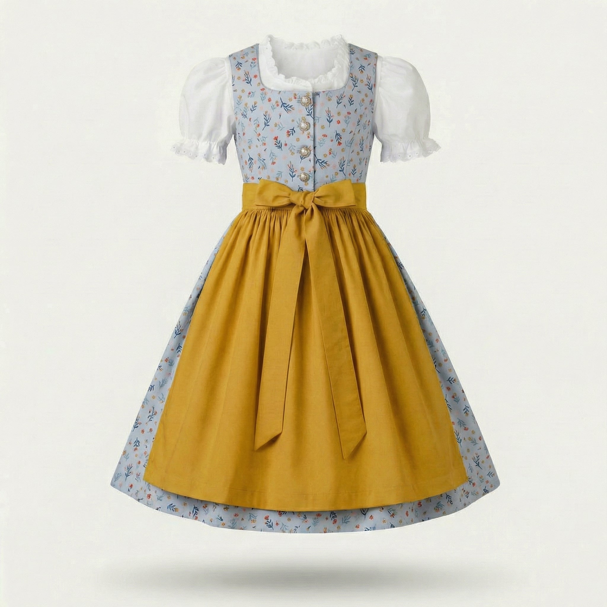 Kinderdirndl "Elsa" – Baumwolle mit Blütenmuster