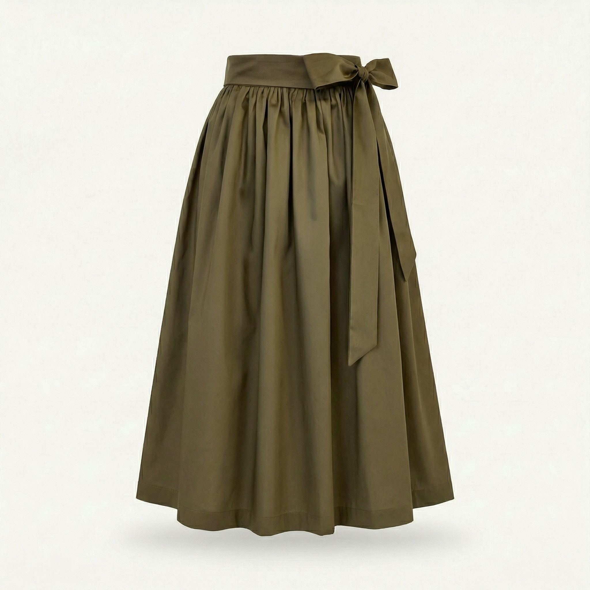 Dirndlschürze Moosgrün – Baumwollsatin