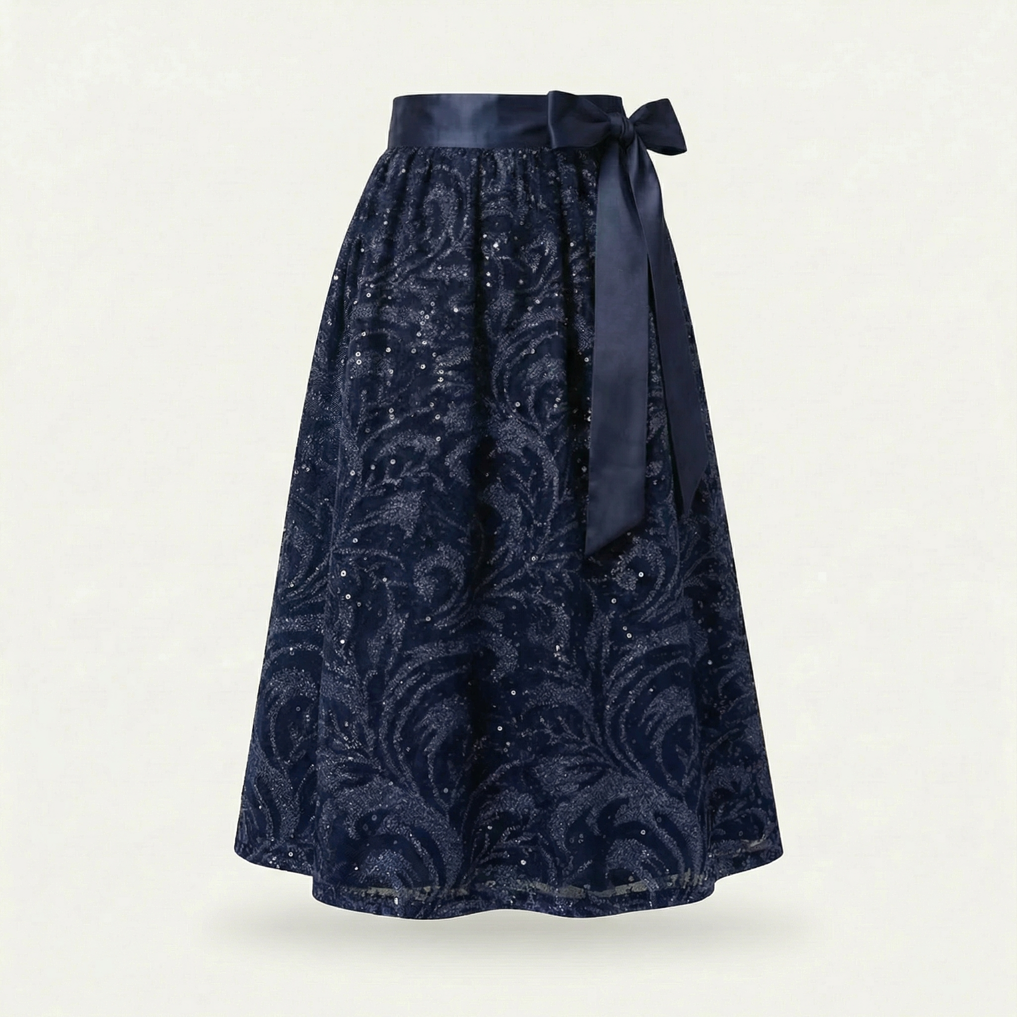 Dirndlschürze Navy – Spitze mit Pailletten