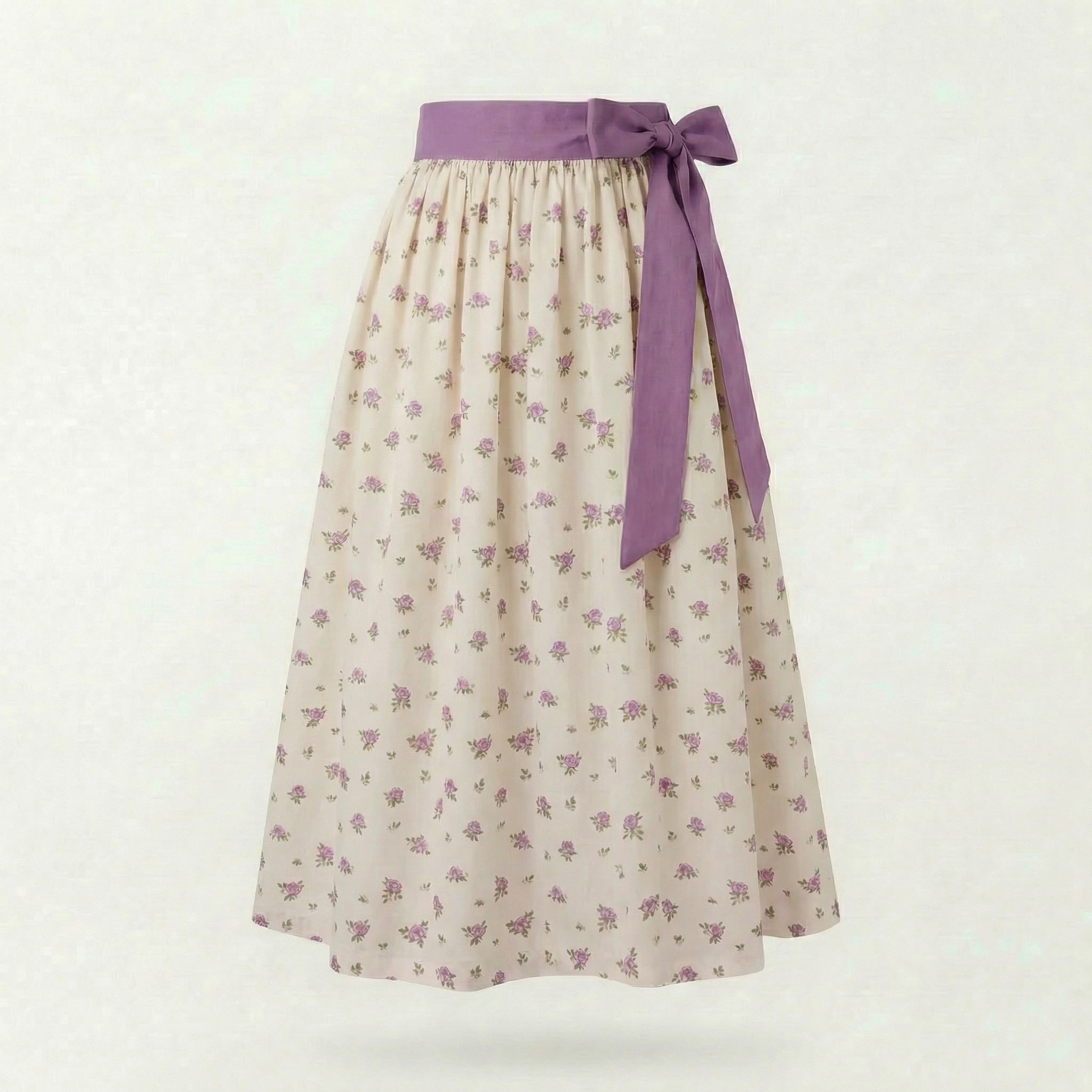 Dirndlschürze Weiß Flieder – Baumwolle