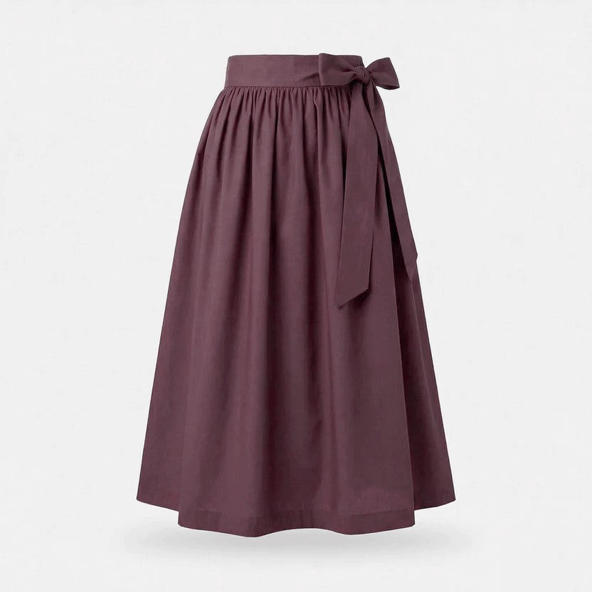 Dirndlschürze Pflaume – Baumwolle