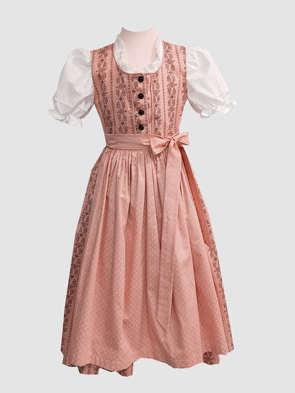 "Coralie" Kinderdirndl Mädchen Dirndl salmone lachs 146 - Sofortkauf!