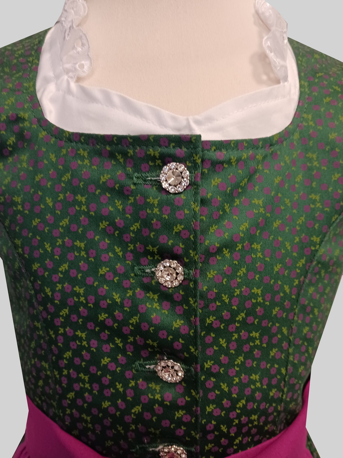 "Devana" Kinderdirndl Mädchen Dirndl grün violett