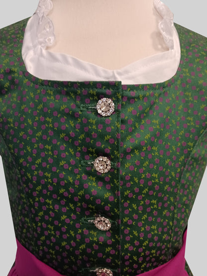 "Devana" Kinderdirndl Mädchen Dirndl grün violett