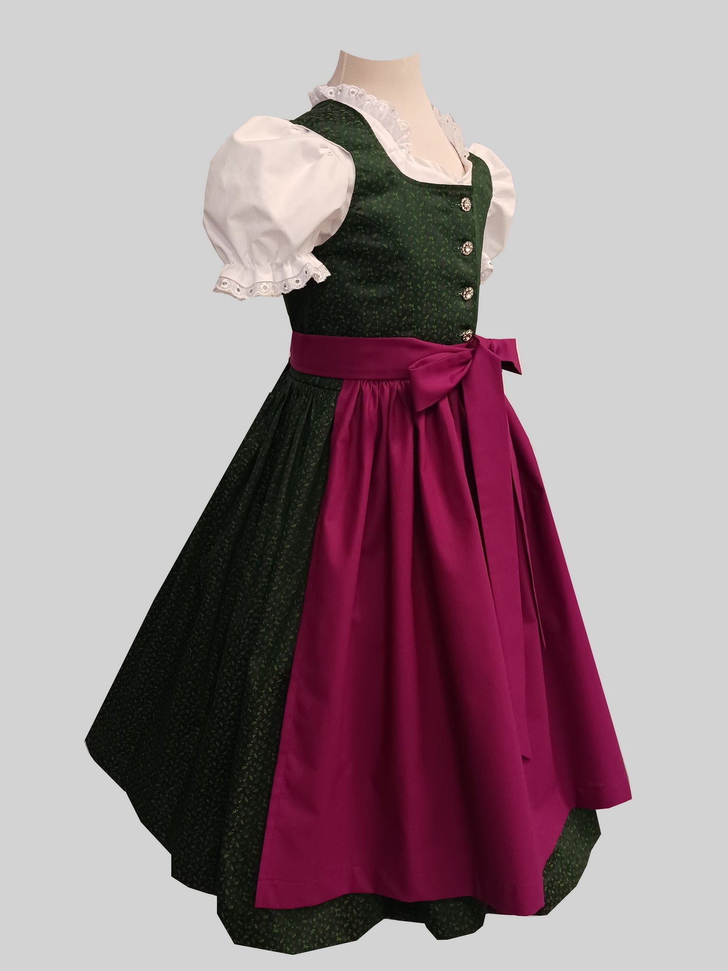 "Devana" Kinderdirndl Mädchen Dirndl grün violett