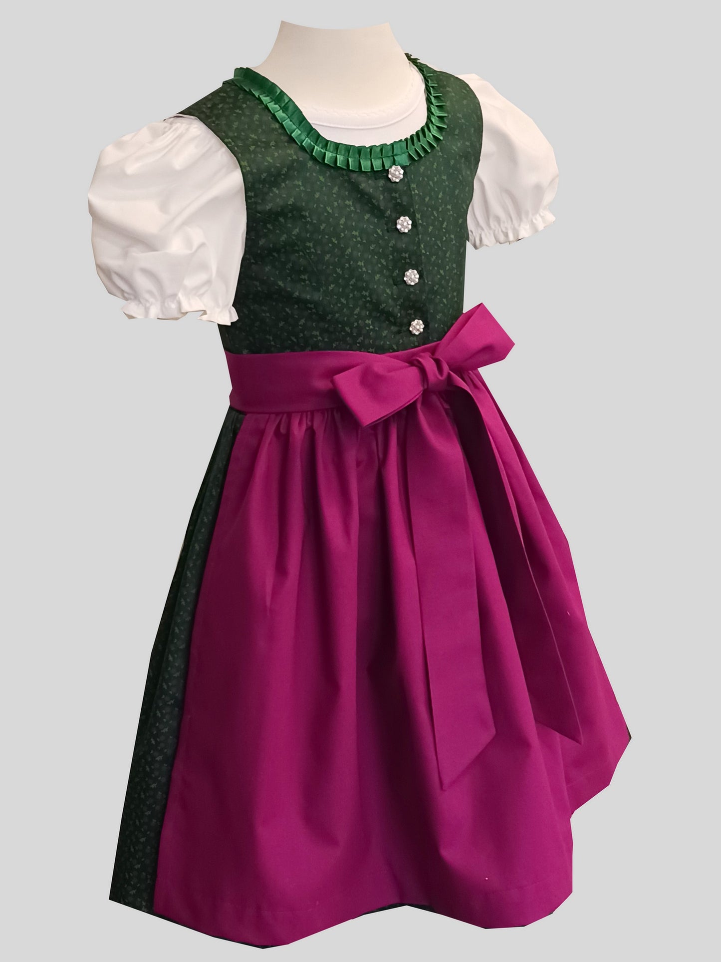 "Devana" Kinderdirndl Mädchen Dirndl grün violett - Sofortkauf!