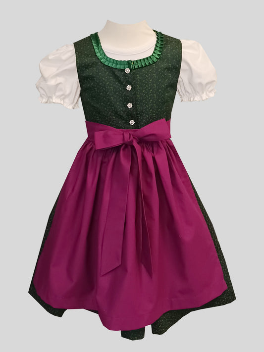 "Devana" Kinderdirndl Mädchen Dirndl grün violett - Sofortkauf!