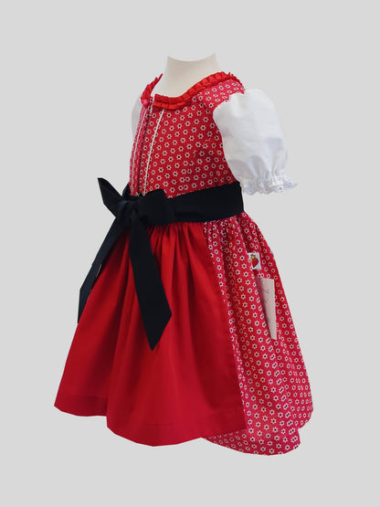 "Kim" Babydirndl Kinderdirndl rot 74/80