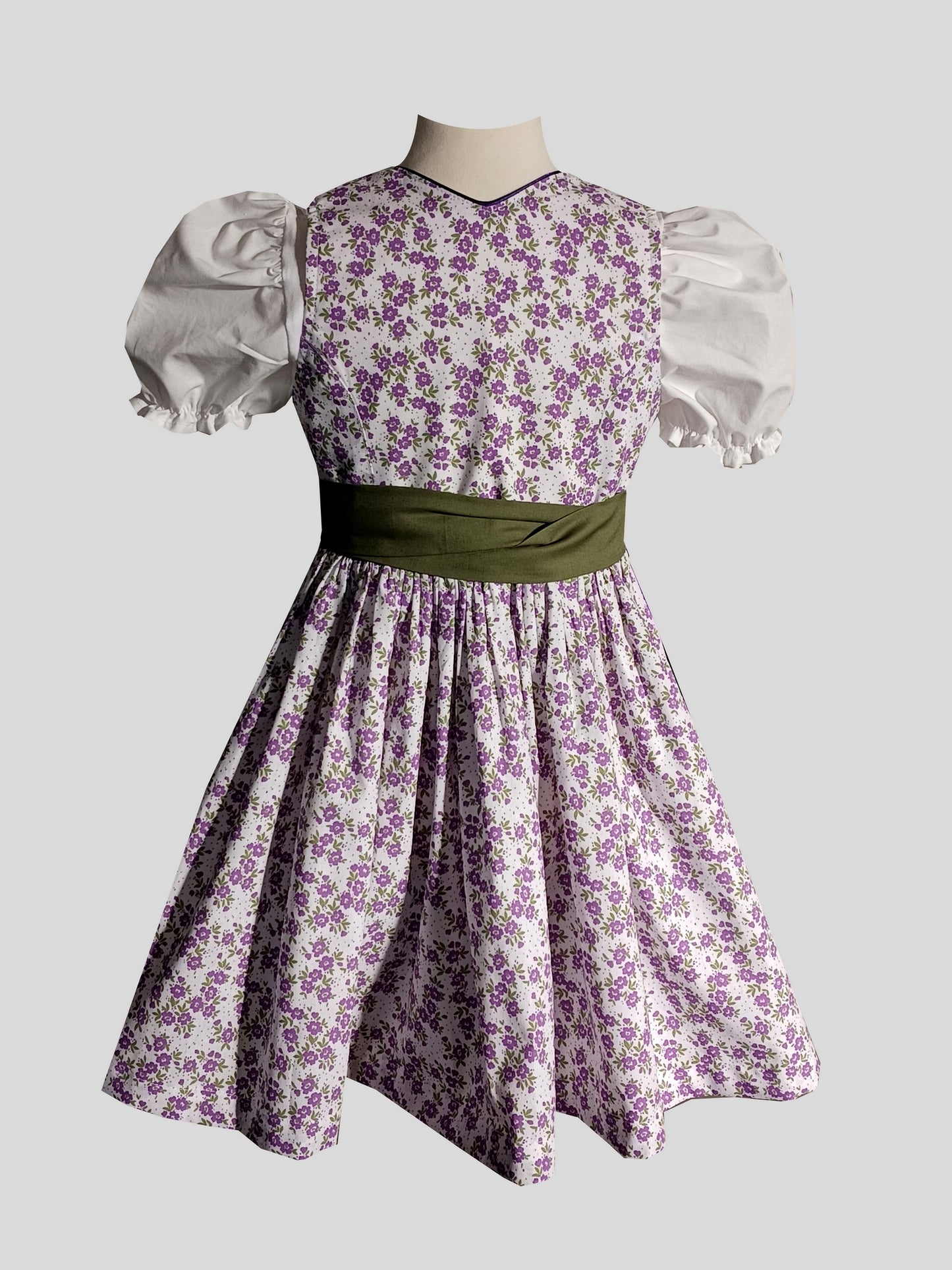 "Lilia" Kinderdirndl lila weiß - alle Größen