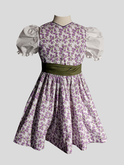 "Lilia" Kinderdirndl lila weiß 86/92 mit 2 Schürzen - Sofortkauf